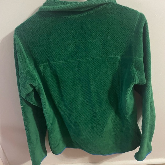 Patagonia Kids Forest Green Fleece Hoodie - Picture 2 of 4